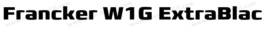 Francker W1G ExtraBlack字体转换
